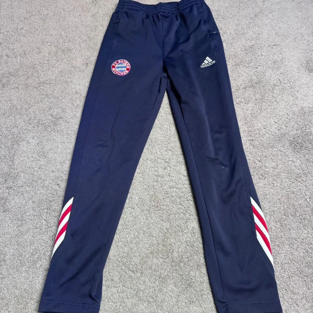 Adidas Bayern Munich Football Jacket and Pants Youth 10/12 Red Blue 2000s